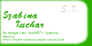 szabina kuchar business card